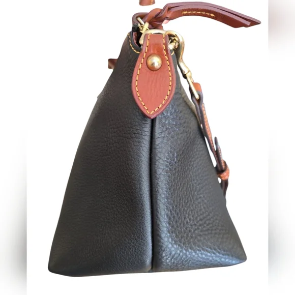 Dooney & Bourke Black and Brown Dillen Satchel EUC